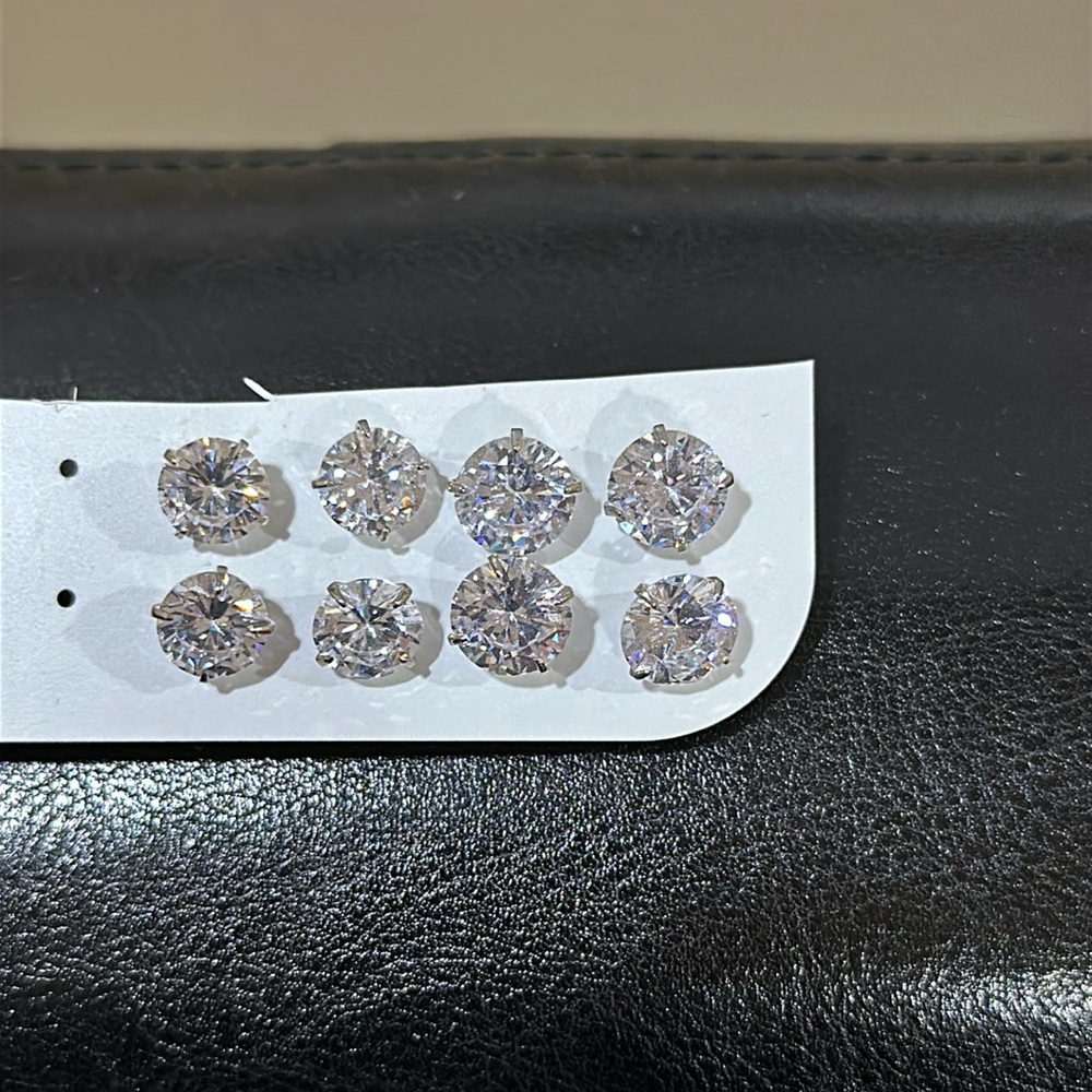 Aldo diamond multi size stud earrings